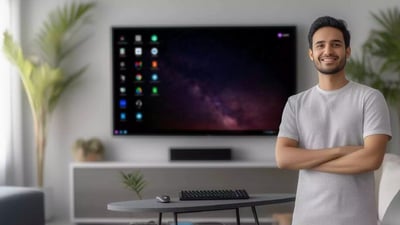 Jio has launched JioPC, a virtual desktop service that turns televisions into personal computers using set-top boxes. (Jio) Jio has launched JioPC, a virtual desktop service that turns televisions into personal computers using set-top boxes. (Jio)
