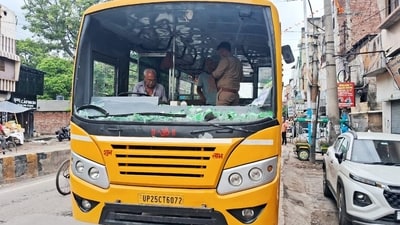 Cantt Circle Officer (CO) Santosh Kumar reached the spot with police force and took the injured to the hospital. (Shivam Kanojia/ ANI)
