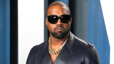 Kanye West arrived more than 40 minutes late to the stage at Shanghai’s Pudong Football Stadium (AFP)