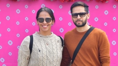 Saina Nehwal with Parupalli Kashyap married in December 2018. Saina Nehwal with Parupalli Kashyap married in December 2018.