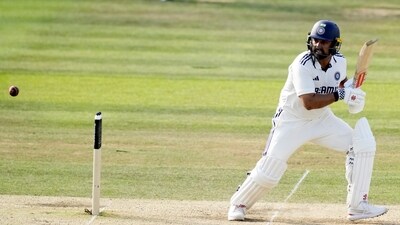 India's batter Karun Nair plays a shot during the fourth day of the third Test match between India and England, at the Lord's Cricket Ground (PTI) India's batter Karun Nair plays a shot during the fourth day of the third Test match between India and England, at the Lord's Cricket Ground (PTI)