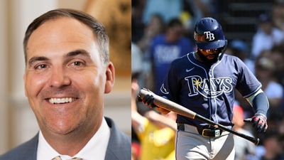 Patrick Zalupski (L, Source: Board of Trustees, University of Florida) and Tampa Bay Rays third base Junior Caminero (Source: Reuters) Patrick Zalupski (L, Source: Board of Trustees, University of Florida) and Tampa Bay Rays third base Junior Caminero (Source: Reuters)