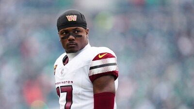 Terry McLaurin is currently negotiating an extension with the Washington Commanders (File/AP)