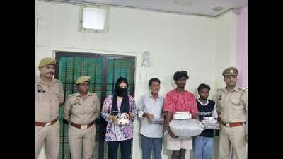 The four people who were arrested on Sunday for operating a ‘family’ drug business, in Lucknow. (Sourced) The four people who were arrested on Sunday for operating a ‘family’ drug business, in Lucknow. (Sourced)