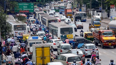 Bengaluru resident claimed their usual 40-minute commute stretched to 1 hour and 50 minutes due to the traffic chaos. Bengaluru resident claimed their usual 40-minute commute stretched to 1 hour and 50 minutes due to the traffic chaos.