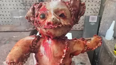 All the pieces on the teddy bear appeared to be sewn with disturbing precision and looked almost as if someone had intentionally attached pieces of skin to it (Etsy/ DarkSeedCreations) All the pieces on the teddy bear appeared to be sewn with disturbing precision and looked almost as if someone had intentionally attached pieces of skin to it (Etsy/ DarkSeedCreations)