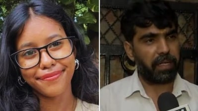 Paras Chhikara (R), the neighbour, said he saw Sneha at around 5:30 am on July 7 when he returned from work. Paras Chhikara (R), the neighbour, said he saw Sneha at around 5:30 am on July 7 when he returned from work.