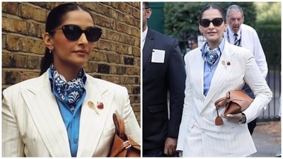 Sonam Kapoor arrives at the Wimbledon championships to attend the men's singles match. Sonam Kapoor arrives at the Wimbledon championships to attend the men's singles match.