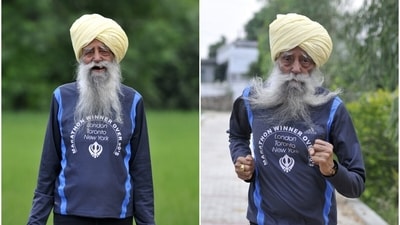 Fauja Singh took up running at the age of 89 as a way of coping after the death of his wife and son. (File Photo/HT) Fauja Singh took up running at the age of 89 as a way of coping after the death of his wife and son. (File Photo/HT)
