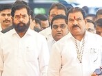 After Buldhana MLA Sanjay Gaikwad (next to deputy CM Eknath Shinde) was caught on video assaulting a canteen worker over allegedly stale food, and social justice minister Sanjay Shirsat (right) was seen sitting beside what appeared to be bundles of cash in a viral clip, the Shiv Sena chief pulled up his MLAs for repeatedly courting controversy and damaging the Sena’s public image. (PTI)