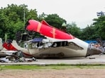 Wreckage of Air India's Boeing 787-8 aircraft, which was operating flight AI 171 from Ahmedabad to London, was placed under tight security, seen a month after the tragedy, in Ahmedabad, Saturday, July 12, 2025.