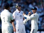 England's Zak Crawley clashes with India's Shubman Gill