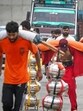 Most kanwariyas return from Haridwar with water cans, but some walk on towards Rishikesh to visit the Neelkanth temple. (Sanchit Khanna/HT)