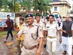 Police personnel investigate after a female student allegedly set herself on fire over sexual harassment at Fakir Mohan (Autonomous) College, in Balasore district, Odisha. Police personnel investigate after a female student allegedly set herself on fire over sexual harassment at Fakir Mohan (Autonomous) College, in Balasore district, Odisha.