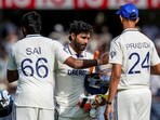 India's Ravindra Jadeja with teammates after the team lost the third test cricket match against England, at the Lord's Cricket Ground, in London India's Ravindra Jadeja with teammates after the team lost the third test cricket match against England, at the Lord's Cricket Ground, in London