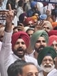 Punjab Congress president Amarinder Singh Raja Warring, along with other protesters, during a demonstration in Ludhiana on Monday. (Gurpreet Singh/HT) Punjab Congress president Amarinder Singh Raja Warring, along with other protesters, during a demonstration in Ludhiana on Monday. (Gurpreet Singh/HT)