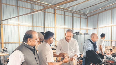 Prada team visits Kolhapuri craftsmen ahead of ‘Made in India’ partnership Prada team visits Kolhapuri craftsmen ahead of ‘Made in India’ partnership