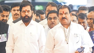 After Buldhana MLA Sanjay Gaikwad (next to deputy CM Eknath Shinde) was caught on video assaulting a canteen worker over allegedly stale food, and social justice minister Sanjay Shirsat (right) was seen sitting beside what appeared to be bundles of cash in a viral clip, the Shiv Sena chief pulled up his MLAs for repeatedly courting controversy and damaging the Sena’s public image. (PTI) After Buldhana MLA Sanjay Gaikwad (next to deputy CM Eknath Shinde) was caught on video assaulting a canteen worker over allegedly stale food, and social justice minister Sanjay Shirsat (right) was seen sitting beside what appeared to be bundles of cash in a viral clip, the Shiv Sena chief pulled up his MLAs for repeatedly courting controversy and damaging the Sena’s public image. (PTI)