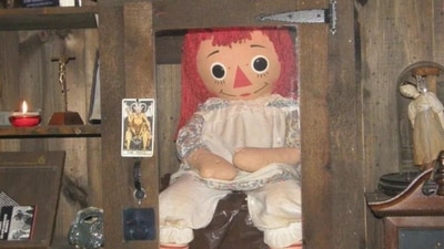 The Annabelle doll is currently on the “Devil’s On The Run Tour." (X) The Annabelle doll is currently on the “Devil’s On The Run Tour." (X)