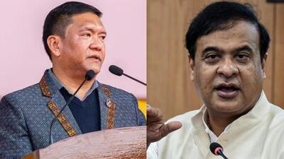 Assam chief minister Himanta Biswa Sarma (right) and his Arunachal Pradesh counterpart Pema Khandu (left). (File Photos) Assam chief minister Himanta Biswa Sarma (right) and his Arunachal Pradesh counterpart Pema Khandu (left). (File Photos)