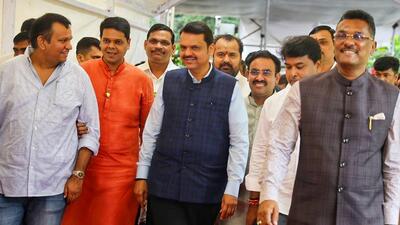 CM Devendra Fadnavis in the legislative assembly on Tuesday (Anshuman Poyrekar/ Hindustan Times) CM Devendra Fadnavis in the legislative assembly on Tuesday (Anshuman Poyrekar/ Hindustan Times)