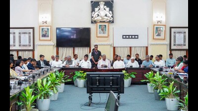 Chief minister Siddaramaiah during a meeting with officials and farmer leaders at Vidhana Soudha in Bengaluru on Tuesday (PTI) Chief minister Siddaramaiah during a meeting with officials and farmer leaders at Vidhana Soudha in Bengaluru on Tuesday (PTI)
