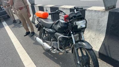 Investigation revealed that they were riding at a high speed in a DME safe corridor, where two-wheelers are not allowed. (HT Photos) Investigation revealed that they were riding at a high speed in a DME safe corridor, where two-wheelers are not allowed. (HT Photos)