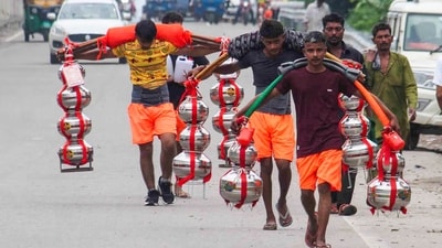 774 locations have been identified across the city for setting up camps, and 374 kanwar camps have already been permitted, said a police officer. (File/PTI) 774 locations have been identified across the city for setting up camps, and 374 kanwar camps have already been permitted, said a police officer. (File/PTI)