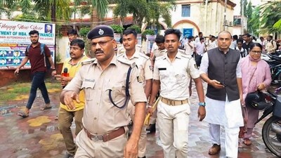 Police personnel investigate after a female student allegedly set herself on fire over sexual harassment at Fakir Mohan (Autonomous) College, in Balasore district, Odisha. (PTI file) Police personnel investigate after a female student allegedly set herself on fire over sexual harassment at Fakir Mohan (Autonomous) College, in Balasore district, Odisha. (PTI file)