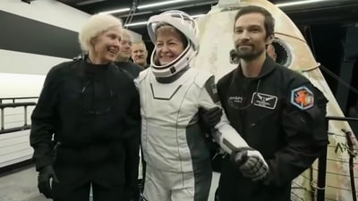 Axiom-4 mission commander Peggy Whitson, a NASA veteran, after returning home. (Video grab/Axiom Space) Axiom-4 mission commander Peggy Whitson, a NASA veteran, after returning home. (Video grab/Axiom Space)