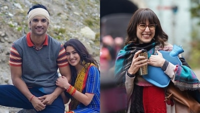 Sara Ali Khan with Sushant Singh Rajput in Kedarnath and a BTS click from Metro In Dino