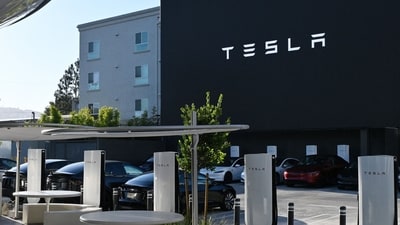 Elon Musk’s Tesla Inc has officially entered the Indian market on July 15 with the launch of its first showroom at Maker Maxity Mall in Mumbai’s Bandra Kurla Complex. (Representational photo) (AFP/Representational) Elon Musk’s Tesla Inc has officially entered the Indian market on July 15 with the launch of its first showroom at Maker Maxity Mall in Mumbai’s Bandra Kurla Complex. (Representational photo) (AFP/Representational)