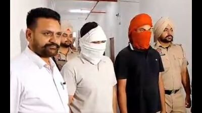 The accused in police custody on Tuesday. (Sourced)
