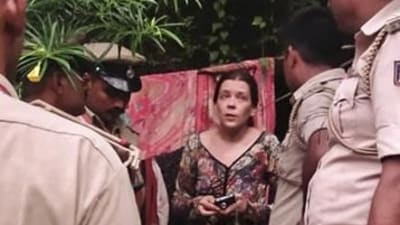 Russian citizen Nina Kutina, 40, was found in the cave by a police team from Gokarna station during a routine safety patrol. (PTI/HT File) Russian citizen Nina Kutina, 40, was found in the cave by a police team from Gokarna station during a routine safety patrol. (PTI/HT File)