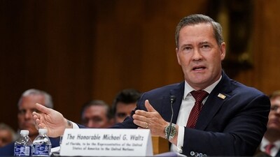 It was the first time senators could grill Mike Waltz since he was ousted as Trump’s national security adviser in May after he mistakenly added a journalist to a private Signal chat (Reuters)