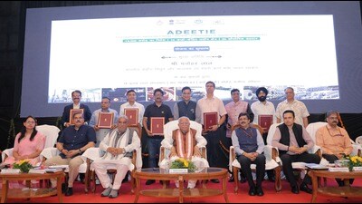 Union minister of power, housing and urban affairs Manohar Lal Khattar on Tuesday launched Assistance for Deployment of Energy Efficient Technologies in Industrial Establishments (ADEETIE), a national scheme aiming to promote industrial energy efficiency, at an event in Panipat. (HT Photo) Union minister of power, housing and urban affairs Manohar Lal Khattar on Tuesday launched Assistance for Deployment of Energy Efficient Technologies in Industrial Establishments (ADEETIE), a national scheme aiming to promote industrial energy efficiency, at an event in Panipat. (HT Photo)