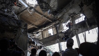 A room at Evin Prison damaged by Israeli airstrikes. A room at Evin Prison damaged by Israeli airstrikes.