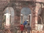 The century-old house, located on Harikishore Ray Chowdhury Road in Mymensingh, has been abandoned for about 10 years.