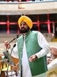 Chief Minister Bhagwant Mann addressing the House on the last day of the special session of Punjab Vidhan Sabha in Chandigarh on Tuesday. (Ravi Kumar/HT) Chief Minister Bhagwant Mann addressing the House on the last day of the special session of Punjab Vidhan Sabha in Chandigarh on Tuesday. (Ravi Kumar/HT)