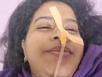 Elizabeth Udayan posted a video from the hospital with a tube inserted in her nose.