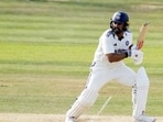 India's batter Karun Nair plays a shot during the fourth day of the third Test at Lord's India's batter Karun Nair plays a shot during the fourth day of the third Test at Lord's