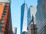 Lightning bolt struck One World Trade Center in New York City amid severe storm. Lightning bolt struck One World Trade Center in New York City amid severe storm.