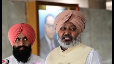 Finance minister Harpal Cheema . (Ravi Kumar/HT)