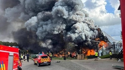 Tomorrowland main stage in Belgium has been completely destroyed by a massive fire (X)