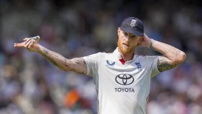 London: England's captain Ben Stokes gestures during the fifth day of the third test cricket match between India and England, at the Lord's Cricket Ground, in London, Monday July 14, 2025. (PTI Photo/R Senthilkumar) (PTI07_14_2025_000471A) (PTI)