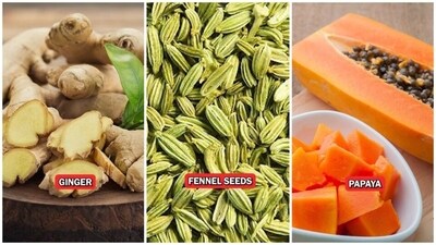 Ginger, fennel seeds and papaya can help reduce discomfort caused by bloating. (Instagram/ doctor.sethi) Ginger, fennel seeds and papaya can help reduce discomfort caused by bloating. (Instagram/ doctor.sethi)