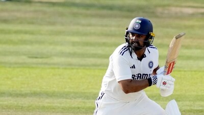 India's batter Karun Nair plays a shot during the fourth day of the third Test at Lord's (PTI) India's batter Karun Nair plays a shot during the fourth day of the third Test at Lord's (PTI)