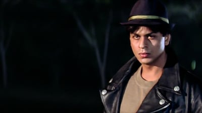 Shah Rukh Khan in a still from Trimurti.