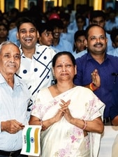 Shubhanshu Shukla’s parents Shambhu Dayal Shukla and Asha Shukla celebrated the return of Axiom-4 crew to Earth, in Lucknow (ANI) Shubhanshu Shukla’s parents Shambhu Dayal Shukla and Asha Shukla celebrated the return of Axiom-4 crew to Earth, in Lucknow (ANI)