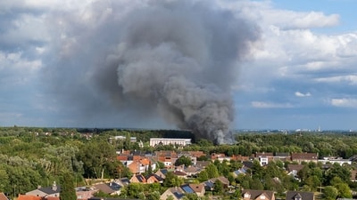 Smoke caused by a fire billows above the site of the Tomorrowland electronic music festival in Boom, northern Belgium on July 16, 2025. (Photo by Tom Goyvaerts / Belga / AFP) / Belgium OUT (AFP) Smoke caused by a fire billows above the site of the Tomorrowland electronic music festival in Boom, northern Belgium on July 16, 2025. (Photo by Tom Goyvaerts / Belga / AFP) / Belgium OUT (AFP)